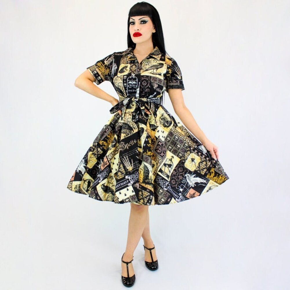 Edgar Allan Poe Rockabilly Circle Dress